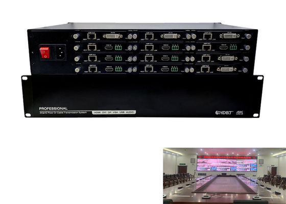 CAT5e / 6 / 7 12 Ports HDMI HDBaseT Extender Splitter PoC Dual IR RS232 3D