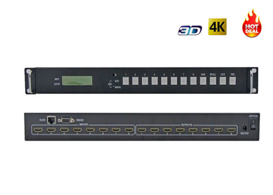 8x8 4Kx2k 30Hz 3D IR 1080P HDMI 1.4 Matrix Switcher 8 IN 8 OUT