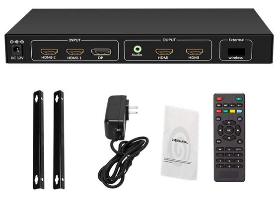 4K 60Hz HDMI 2.0 Input to 4x1080p Output Video Wall Splitter RS232