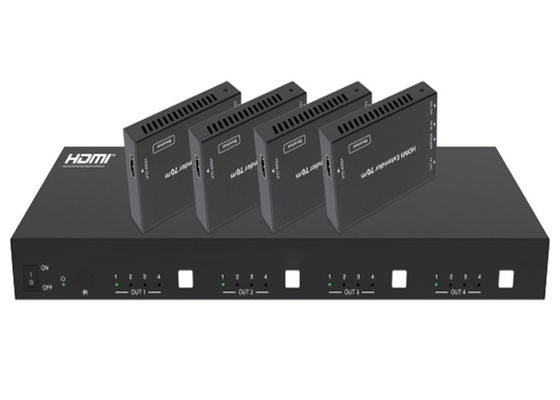 70m Ir Hdbaset Matrix 18gbps 4x4 Hdmi2.0 Supports Ethernet Edid