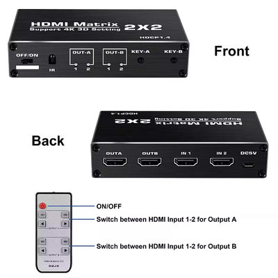 hdmi 4x2 matrix switcher with audio extraction