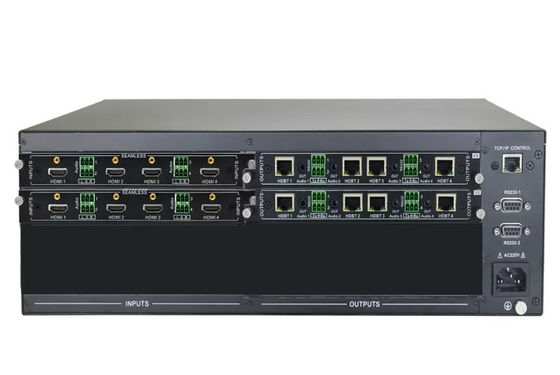 8 X 8 HDMI HDBaseT Matrix With 8 Pcs Of 70 Meters Receivers DVI And Component Outputs