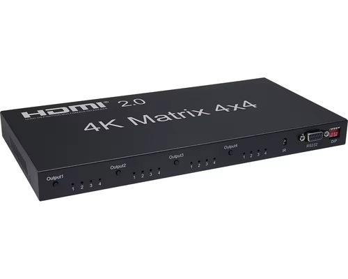 EDID Support 70 Meters IR HDBaseT 4X4 HDMI Matrix Switcher with IR Remote Control