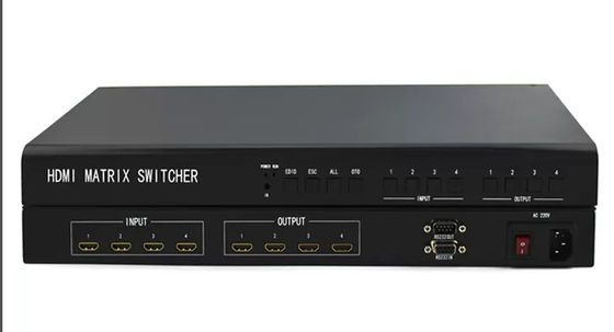 Output 18Gbps 4 X 4 HDMI Matrix Switcher With Up To 4Kx2k 60Hz Output Resolution