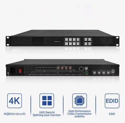 EDID Support 18Gbps 4 x 4 HDMI Matrix Switcher for Customized Video Display