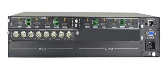 DVI Video Matrix Switcher with 4 Inputs and 4 Outputs Controlled by Front Panel
