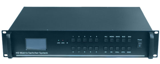 Ethernet Control Max Resolution 1080p Video Matrix Switcher 17.3 X 11.8 X 3.5 Inches