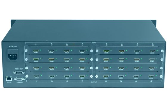 10.8 Pounds Video Matrix Switcher With 16x16 Matrix Type And 16 HDMI Output Ports