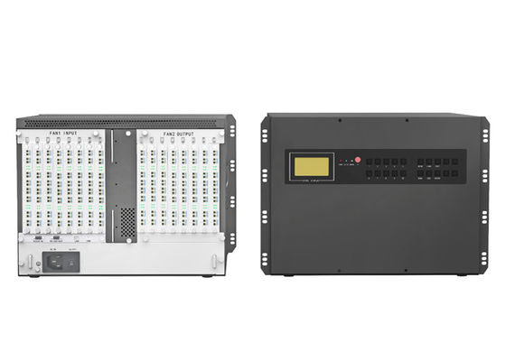 17 Slots Fiber Kvm Transmitter And Receiver Node Kvm Over Fibre Optic