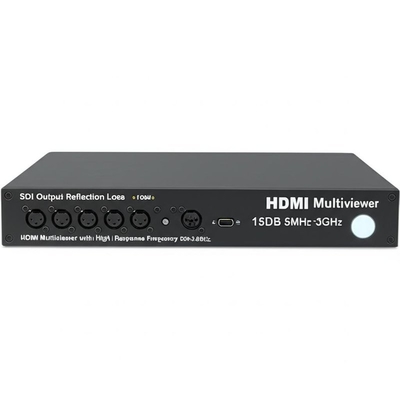 SDI Output Reflection Loss 15dB 5MHz-3GHz HDMI Multiviewer with High Response Frequency 550-3.6KHz