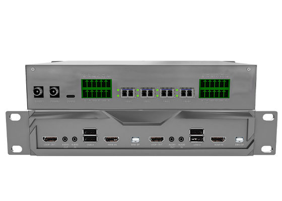 High-Density KVM over Fiber Transmitter Receiver Node | 4K60 Visuals | Agent Display Ready