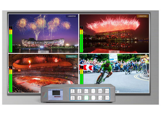 4-Ch 3g-Sdi Input Quad Screen Split Multiviewer Sdi Multiviewer 4k Sdi Switcher 4x1