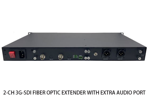 2-Ch 3G-SDI Fiber Optic Extender With Extra Audio Port