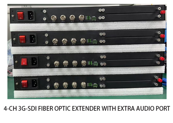 4-Ch 3G-SDI To Fiber Converter With Separate Audio Port