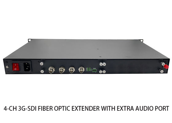 4-Ch 3G-SDI Fiber Optic Extender With Extra Audio Port