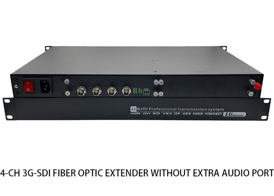4-Ch 3G-SDI Fiber Optic Extender With Extra Audio Port
