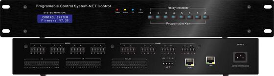Programmable AV Control Processor with 8 RS-232 Ports, 8 IR Channels, and 16 Simultaneous Clients for Centralized Automation