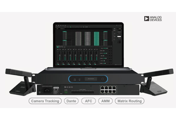 VINCAN NMC100D Network Audio Mixing Console with 32x32 Dante Channels, Automatic Microphone Mixing and 8 PoE++ Interfaces
