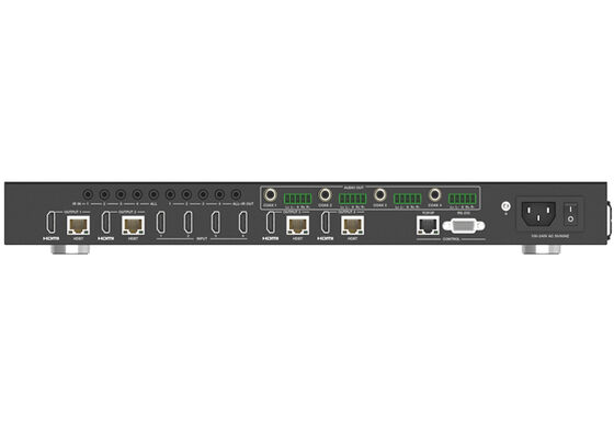 VINCAN 4x4 HDBaseT HDMI Matrix Switcher with 4K60 4:4:4, PoC and 4 Receivers for Professional AV Distribution