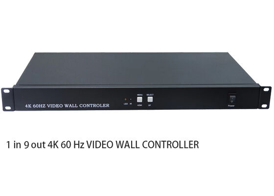 1-in-9-out HDMI Video Wall Controller with 5760x3240@30Hz DP Input and RS232 Control for 3x3 Video Wall Processor