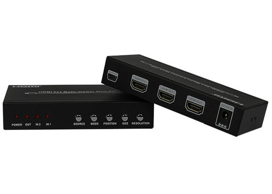 DC 5V 1A PIP HDMI 2x1 MultiViewer Female Type Input Output Ports