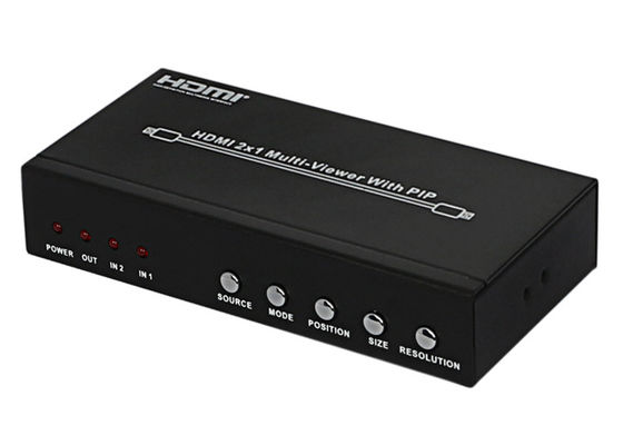 DC 5V 1A PIP HDMI 2x1 MultiViewer Female Type Input Output Ports