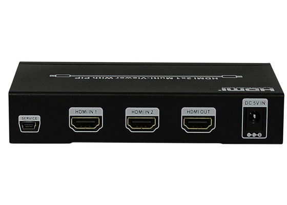 DC 5V 1A PIP HDMI 2x1 MultiViewer Female Type Input Output Ports