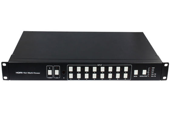 Quad RS232 16x1 HDMI MultiViewer Seamless Switcher ESD Protection