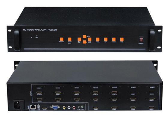 HD 20 Screens Narrow Bezel LCD HDMI Video TV Wall Screens Controller 4x4 2x2 3x3