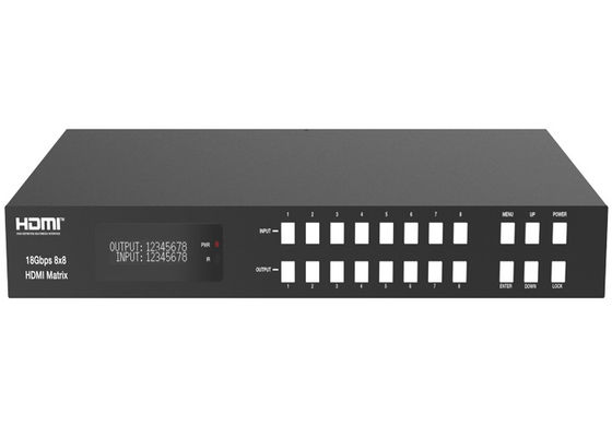 ARC Function 18Gbps 8x8 HDMI Matrix Switcher With Metal Enclosure