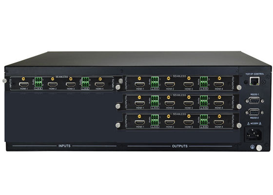 Modular 4x12 Video Matrix Switcher With IR Ethernet RS232 Control