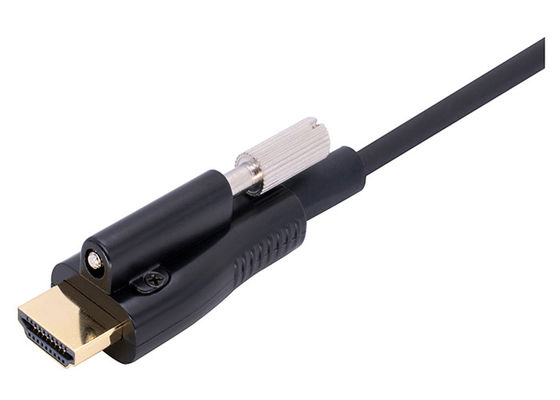 EMI RFI HDMI Fiber Optic Cable With Screw Support 18G Super Speed