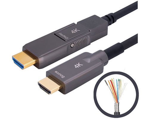 Armored HDMI 2.0 Optical Cable 200CU Stainless Steel Construction