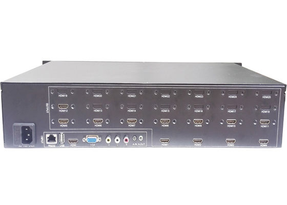Black 1080P HDMI 1U LCD Video Wall Controller 1 Input 12 Output