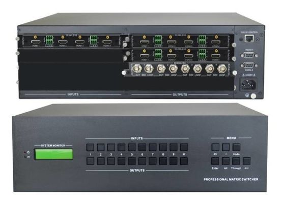 Custom Made 4 In 12 Out Video Matrix Switcher For Smart Meeting Room