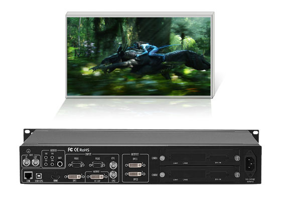 1HDMI 1 VGA 2 BNC Input 2 DVI Output LED Wall Processor With 1U Casing