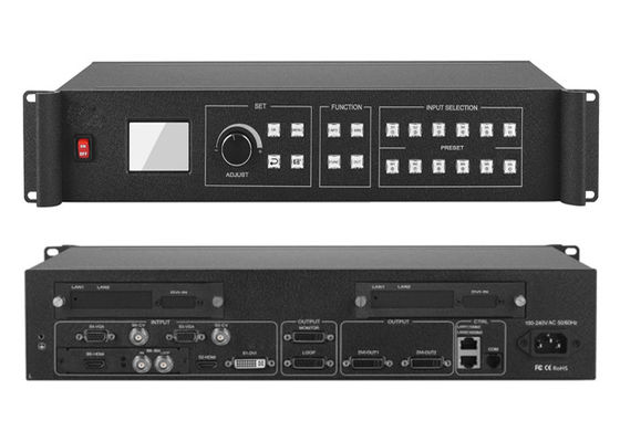RS232 RJ45 High Definition Video Processor Three Image Splicing