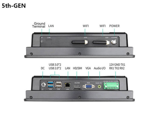 RoHS Windows 10 Fanless Industrial Touchscreen Computer