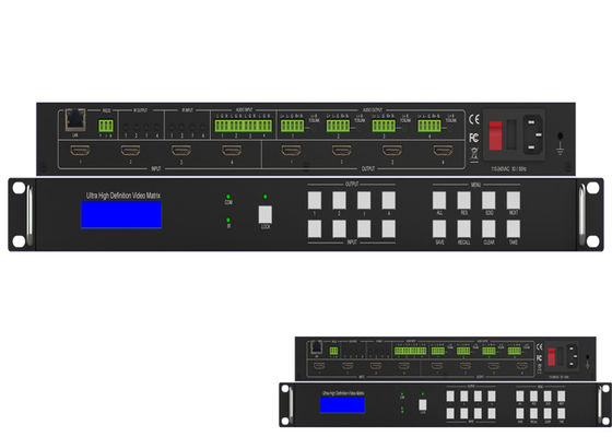 Seamless IR Audio UHD HDMI 2.0 Matrix Switcher 4K 60Hz 18Gbps 4x4
