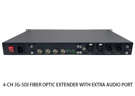 4-Ch 3G-SDI To Fiber Converter With Separate Audio Port