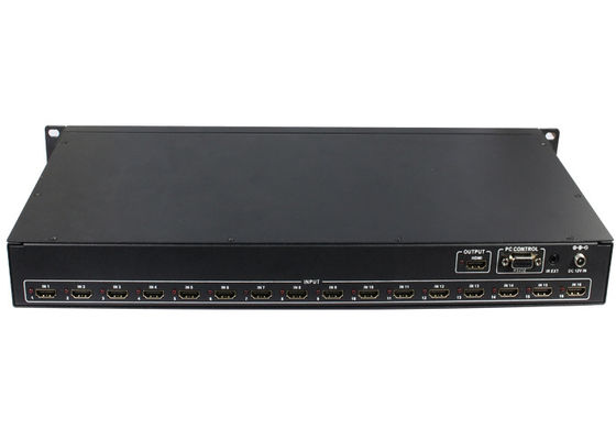 Quad RS232 16x1 HDMI MultiViewer Seamless Switcher ESD Protection