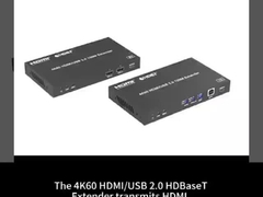 Struggling with 4K60Hz + USB 2.0 long-distance transmission? HDBaseT solves it with one cable!