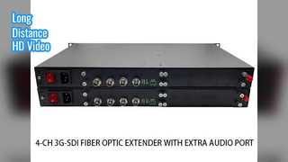 4-Ch 3G-SDI Fiber Extender Reliable Video